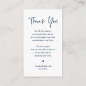 Carte D'accompagnement Merci mariage, boîtier de script simple moderne (Devant)