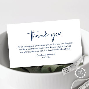 Carte D'accompagnement Merci mariage, boîtier de script simple moderne