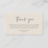 Carte D'accompagnement Merci mariage, boîtier de script simple moderne (Devant)