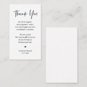 Carte D'accompagnement Merci mariage, boîtier de script simple moderne (Devant / Derrière)