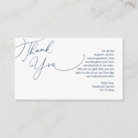 Merci mariage, dans le thème bleu marine moderne