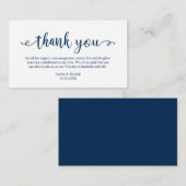 Carte D'accompagnement Merci mariage, Moderne Simple Script Enc (Devant / Derrière)