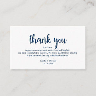 Carte D'accompagnement Merci mariage, Moderne Simple Script Enc