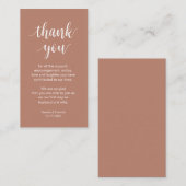 Carte D'accompagnement Merci mariage, Script simple moderne (Devant / Derrière)