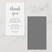 Carte D'accompagnement Merci mariage, Script simple moderne (Devant / Derrière)