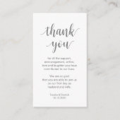 Carte D'accompagnement Merci mariage, Script simple moderne (Devant)