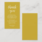 Carte D'accompagnement Merci mariage, Script simple moderne (Devant / Derrière)