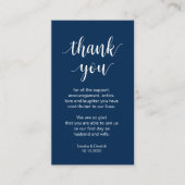 Carte D'accompagnement Merci mariage, Script simple moderne (Devant)