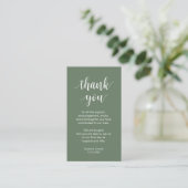 Carte D'accompagnement Merci mariage, Script simple moderne (Debout devant)