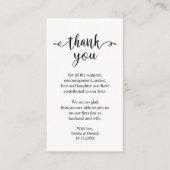 Carte D'accompagnement Merci mariage, Simple Rustique Moderne (Devant)