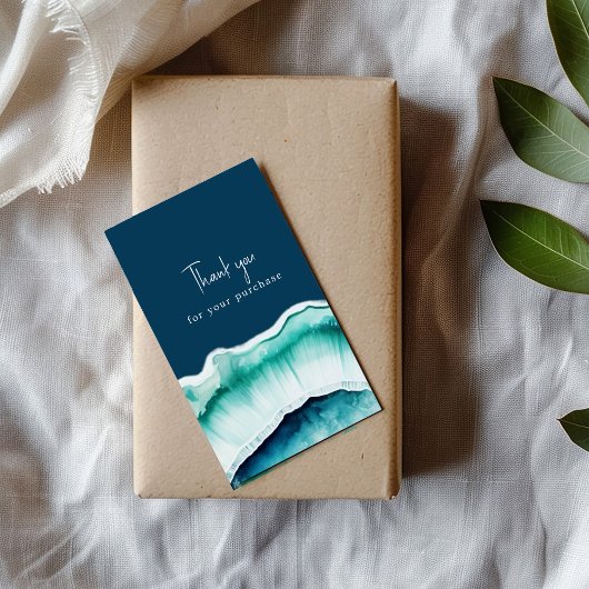 Carte D'accompagnement Merci pour l'effet Agate bleu achat