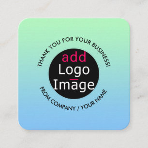 Carte D'accompagnement Merci professionnel élégant Dégradé personnalisé