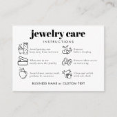 Carte D'accompagnement Merci simple classique de bijouterie (Devant)