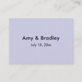 Carte D'accompagnement Merci Simple Élégant Lavande Mariage Faveur (Dos)
