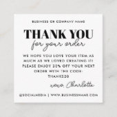 Carte D'accompagnement Merci simple Instruction de soins cardiaques (Devant)