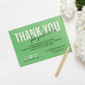 CARTE D'ACCOMPAGNEMENT MERCI VERT À LA MINTE POUR VOTRE COMMANDE CODE SOC