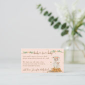 Carte D'accompagnement Mère et bébé agneau rose (Debout devant)