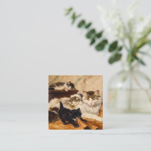 Carte D'accompagnement Mère et ses chatons (Debout devant)