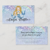 Carte D'accompagnement Mermaids sous la mer Blue Blonde Déchets Raffle (Devant / Derrière)