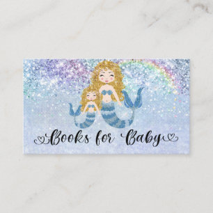 Carte D'accompagnement Mermaids Under the Sea Blond Blue Livres pour bébé