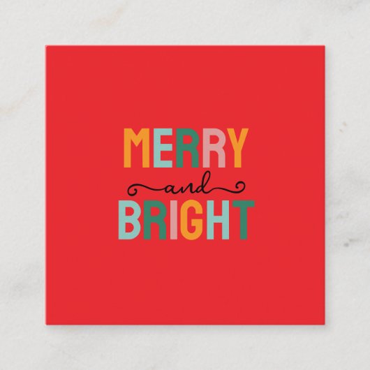 Carte D'accompagnement Merry Christmas Classical Unique Minimalist Plain (Devant)