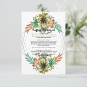 Carte D'accompagnement Mesure de sécurité florale à l'aquarelle jaune et  (Debout devant)