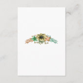 Carte D'accompagnement Mesure de sécurité florale à l'aquarelle jaune et  (Dos)