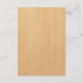 Carte D'accompagnement Mesure de sécurité papillon floral jaune bois rust (Dos)