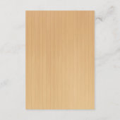 Carte D'accompagnement Mesure de sécurité papillon floral orange bois rus (Dos)