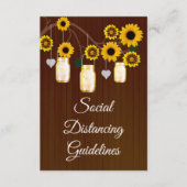 Carte D'accompagnement Mesure de sécurité pour pot Mason à fleurs jaune r (Devant)