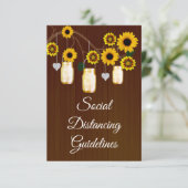 Carte D'accompagnement Mesure de sécurité pour pot Mason à fleurs jaune r (Debout devant)