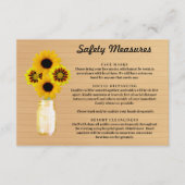 Carte D'accompagnement Mesure de sécurité pour pot Mason à fleurs jaunes (Devant)