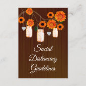 Carte D'accompagnement Mesure de sécurité pour pot Mason à fleurs orange  (Devant)