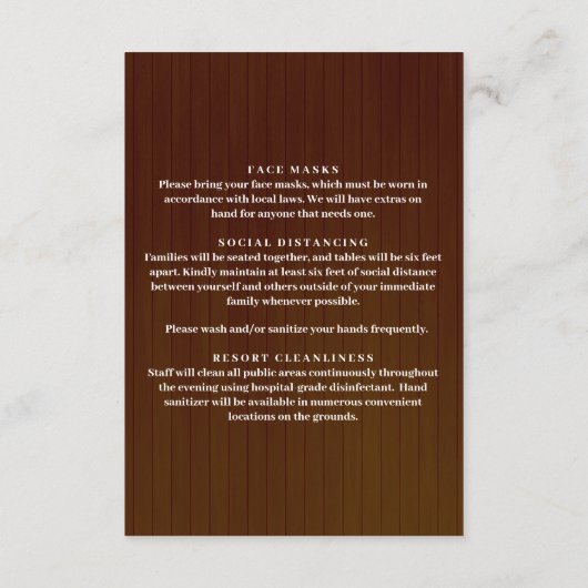 Carte D'accompagnement Mesure de sécurité pour pot Mason à fleurs orange  (Dos)