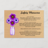 Carte D'accompagnement Mesure de sécurité pour pot Mason à fleurs violett (Devant)