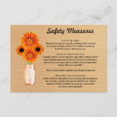 Carte D'accompagnement Mesure de sécurité pour pot Mason en bois rustique (Devant)