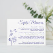 Carte D'accompagnement Mesure de sécurité violette moderne à orchidée flo (Debout devant)