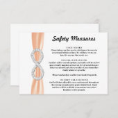 Carte D'accompagnement Mesures de sécurité à diamant en ruban orange infi (Devant / Derrière)