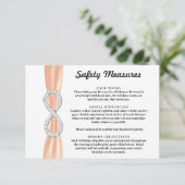 Carte D'accompagnement Mesures de sécurité à diamant en ruban orange infi (Debout devant)