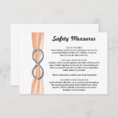 Carte D'accompagnement Mesures de sécurité à l'infini Ruban orange argent (Devant / Derrière)