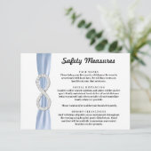 Carte D'accompagnement Mesures de sécurité Blue Ribbon Diamond Infinity (Debout devant)