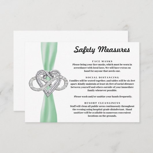 Carte D'accompagnement Mesures de sécurité cardiaque pour l'infinité du r (Devant / Derrière)