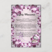 Carte D'accompagnement Mesures de sécurité chic et violet tendance (Devant)