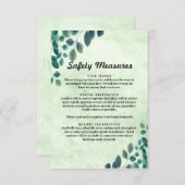 Carte D'accompagnement Mesures de sécurité des Feuilles de l'Eucalyptus d (Devant / Derrière)