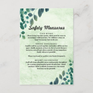 Carte D'accompagnement Mesures de sécurité des Feuilles de l'Eucalyptus d