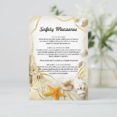 Carte D'accompagnement Mesures de sécurité des Mariages du château de sab (Debout devant)