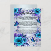 Carte D'accompagnement Mesures De Sécurité Des Mariages Floraux Et Papill (Devant / Derrière)