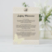 Carte D'accompagnement Mesures De Sécurité Des Monogrammes De Brûlage Et  (Debout devant)