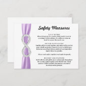 Carte D'accompagnement Mesures de sécurité Diamant Infini Ruban Violet (Devant / Derrière)