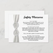 Carte D'accompagnement Mesures de sécurité Diamant Ruban Blanc Infini (Devant / Derrière)